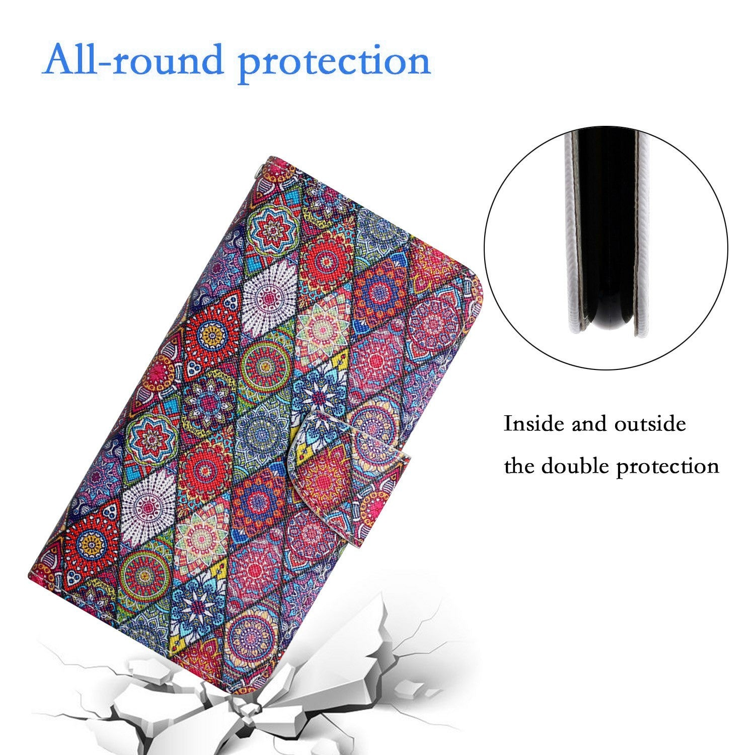 Pattern Printing PU Leather Cover for Samsung Galaxy S23 FE Cross Texture Wallet Phone Case with Strap Pattern Printing PU Leather Cover for Samsung Galaxy S23 FE Cross Texture Wallet Phone Case with Strap